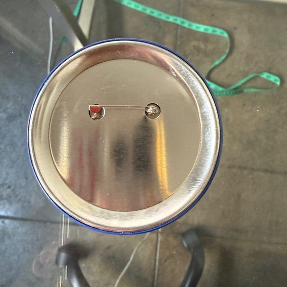 Vivienne Westwood Big Smiley Face Blue Happy face w/ Orb Pin - Picture 2 of 3